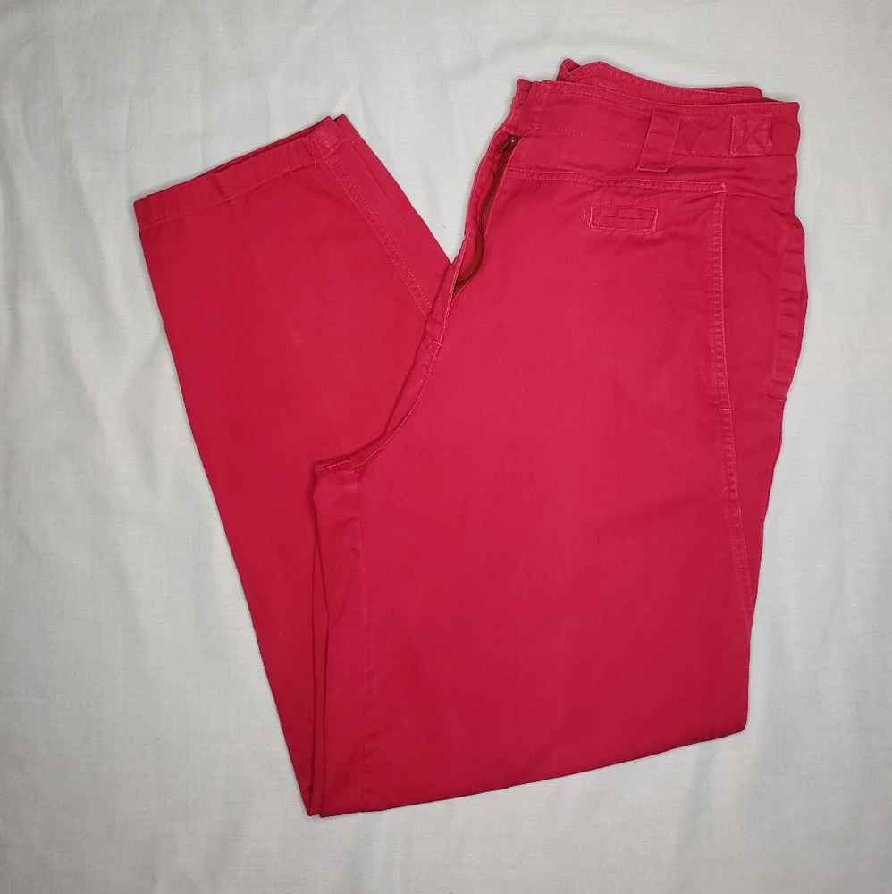 Vtg Izod Bright Pink High Rise Denim Pants